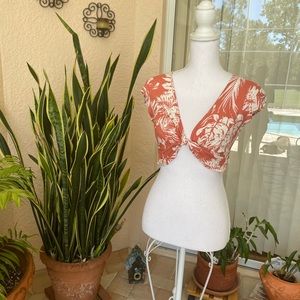 NWT Coral Crop Top